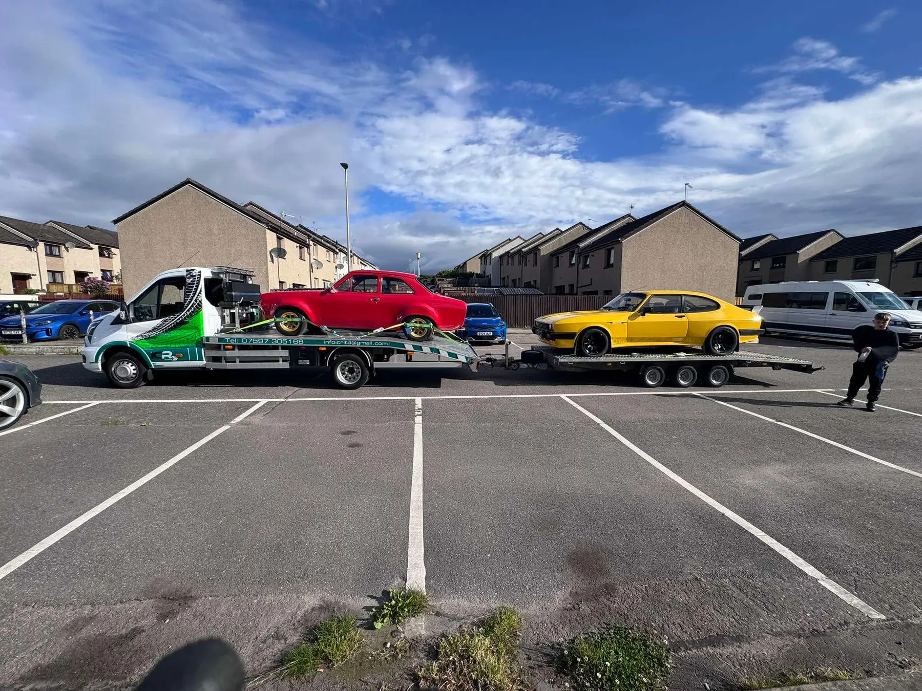 Several vehicles arranged for specialist transport by ICR